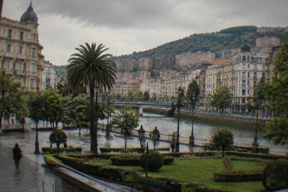 Moyua square in Bilbao with its gardens and surrounding grand facades