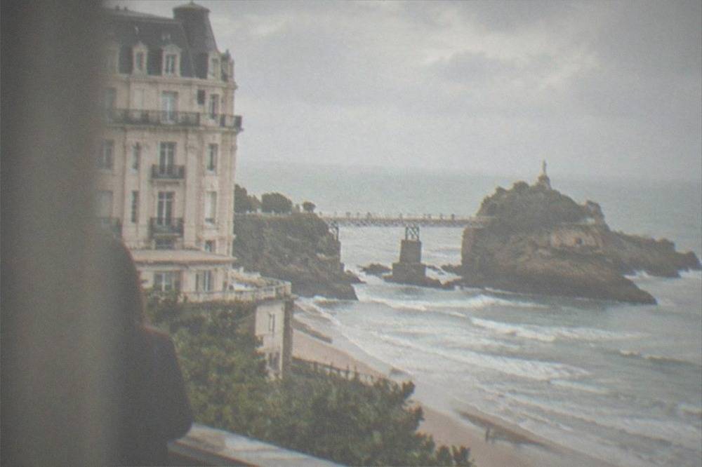 The Rocher de la Vierge rock and its footbridge above the sea at Biarritz