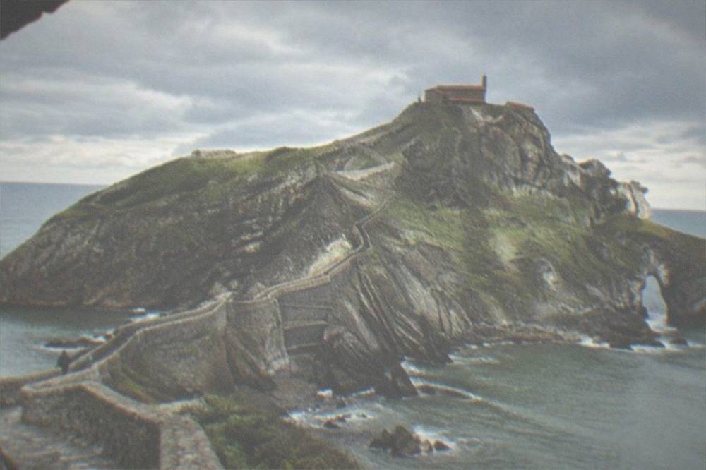 Stone causeway and steps leading to the hermitage on the rocky islet of San Juan de Gaztelugatxe