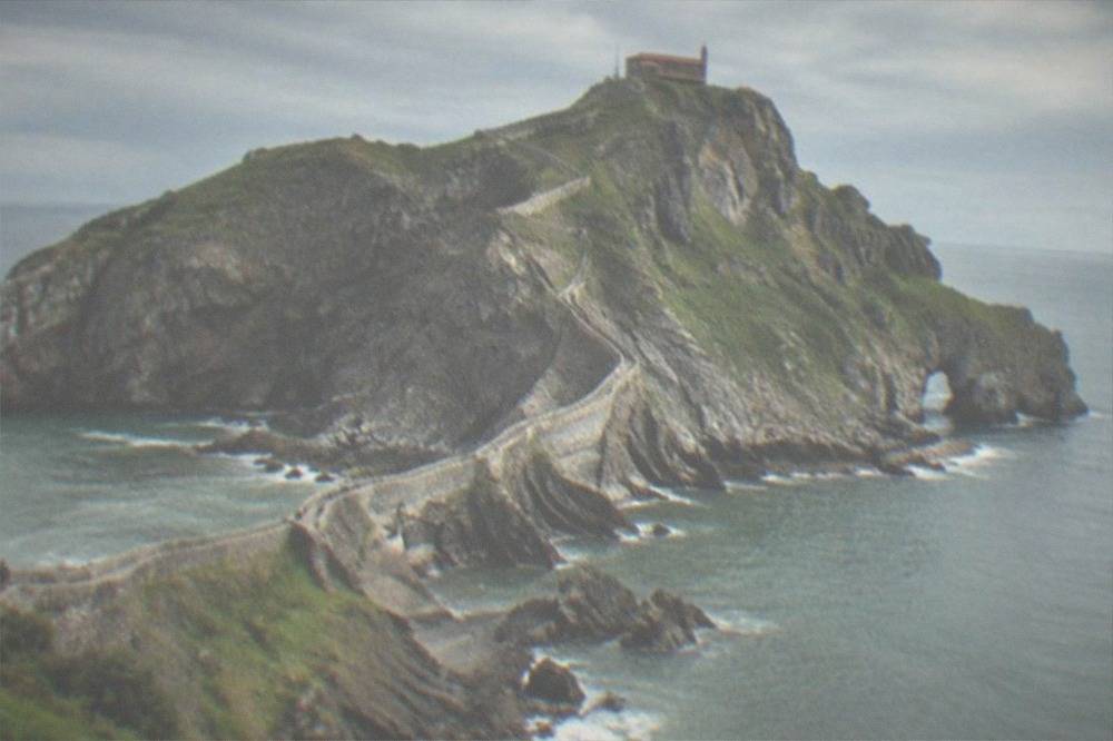 The stone causeway and steps leading up to the San Juan de Gaztelugatxe hermitage on its rocky islet
