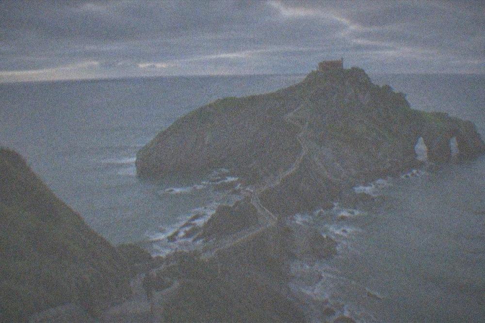The rocky islet of San Juan de Gaztelugatxe with its stone causeway descending to the Atlantic