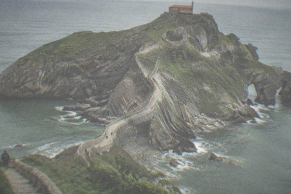 The stone causeway and steps leading to the San Juan de Gaztelugatxe hermitage on the Basque coast