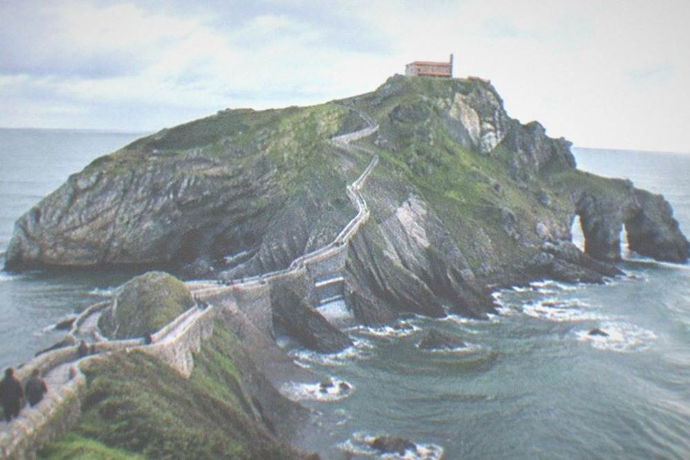 The stone causeway and hermitage of San Juan de Gaztelugatxe on the Basque coast