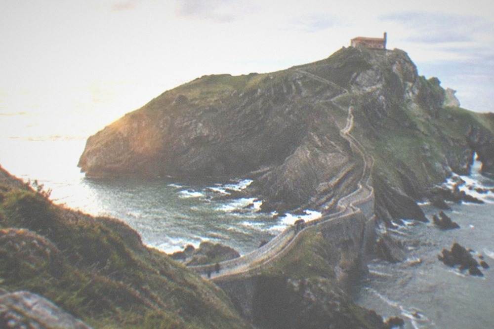 The rocky islet of San Juan de Gaztelugatxe with its stone causeway and hermitage above the sea