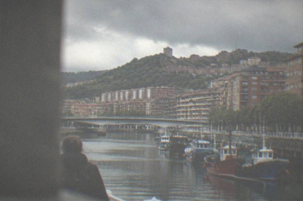 Colourful fishing boats moored in the harbour of a Basque coastal village