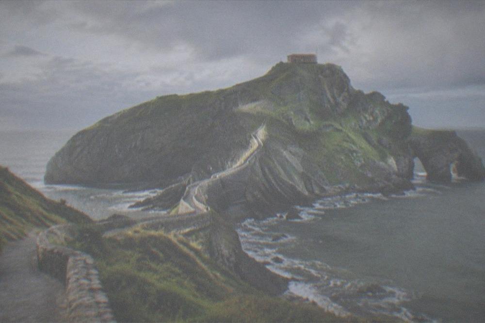 The rocky islet of San Juan de Gaztelugatxe on the Basque coast with its stone causeway winding up to the hermitage