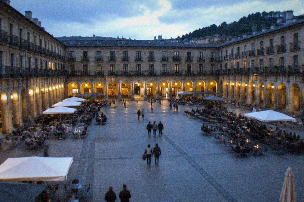Plaza Nueva in Bilbao Old Town with its arcades and pintxos bars
